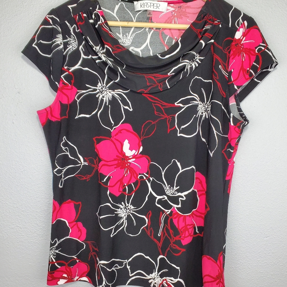Kasper floral shirt